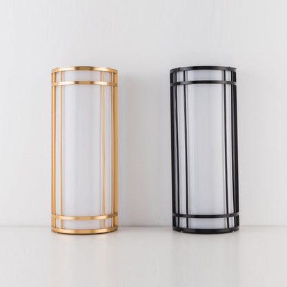 Modern Minimalist Acrylic Iron Half-Round Rectangular LED Wall Sconce Lamp For Outdoor