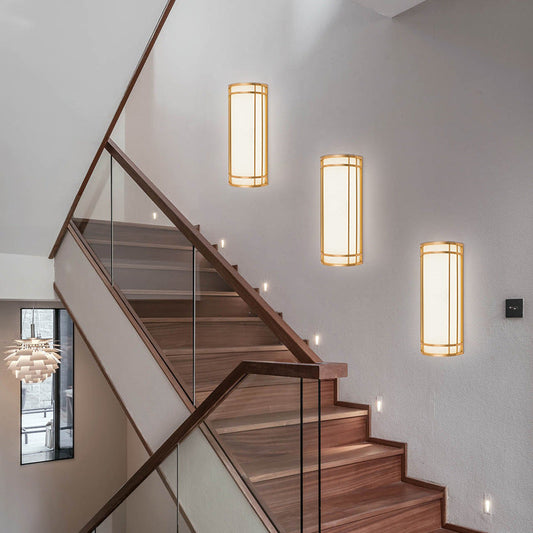 Modern Minimalist Acrylic Iron Half-Round Rectangular LED Wall Sconce Lamp For Outdoor