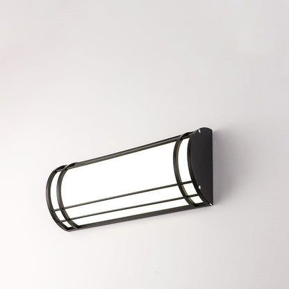 Modern Minimalist Acrylic Iron Half-Round Rectangular LED Wall Sconce Lamp For Outdoor