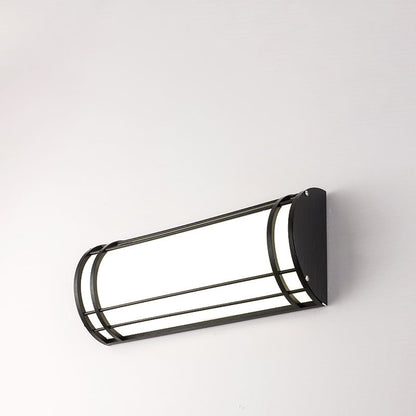 Modern Minimalist Acrylic Iron Half-Round Rectangular LED Wall Sconce Lamp For Outdoor