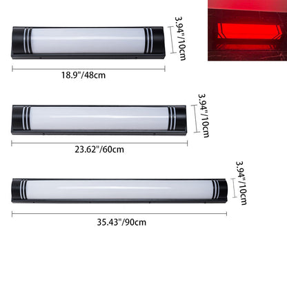 Modern Minimalist Acrylic Stainless Steel Rectangular Striped LED Wall Sconce Lamp For Outdoor