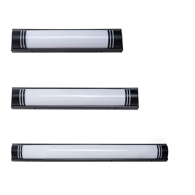 Modern Minimalist Acrylic Stainless Steel Rectangular Striped LED Wall Sconce Lamp For Outdoor