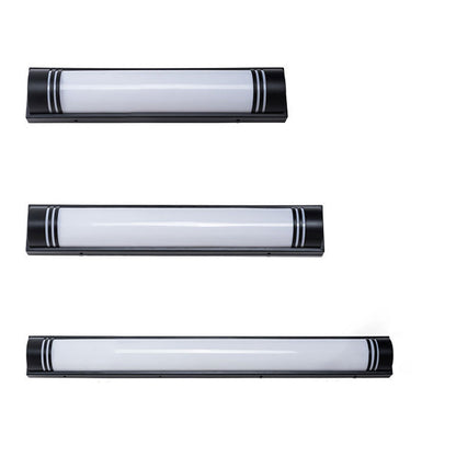 Modern Minimalist Acrylic Stainless Steel Rectangular Striped LED Wall Sconce Lamp For Outdoor