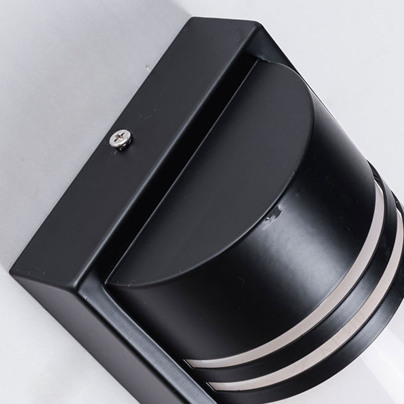 Modern Minimalist Acrylic Stainless Steel Rectangular Striped LED Wall Sconce Lamp For Outdoor