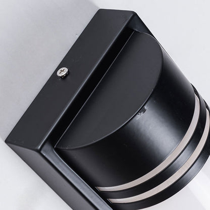 Modern Minimalist Acrylic Stainless Steel Rectangular Striped LED Wall Sconce Lamp For Outdoor