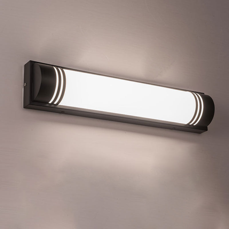 Modern Minimalist Acrylic Stainless Steel Rectangular Striped LED Wall Sconce Lamp For Outdoor