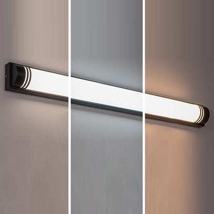 Modern Minimalist Acrylic Stainless Steel Rectangular Striped LED Wall Sconce Lamp For Outdoor