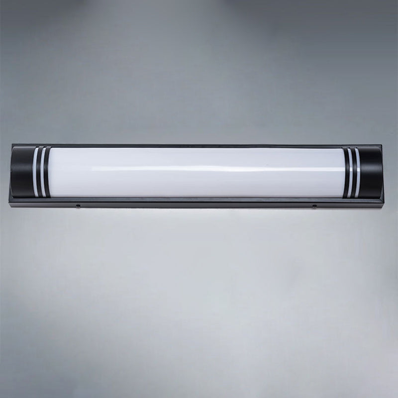Modern Minimalist Acrylic Stainless Steel Rectangular Striped LED Wall Sconce Lamp For Outdoor