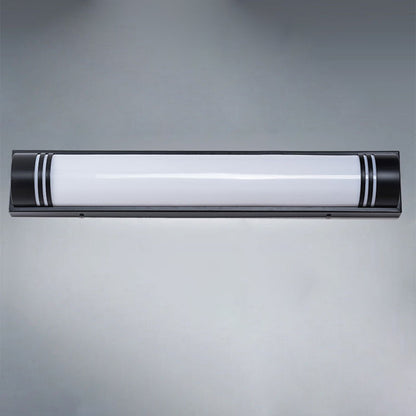Modern Minimalist Acrylic Stainless Steel Rectangular Striped LED Wall Sconce Lamp For Outdoor