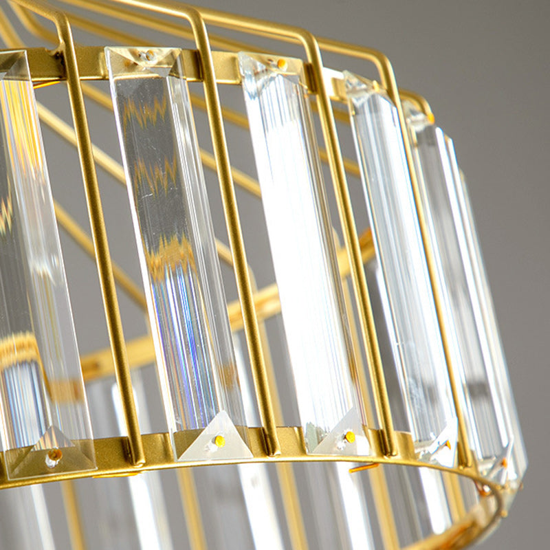 Contemporary Industrial Glass Iron Round Bowl Shade 1-Light Pendant Light For Bedroom & Living Room