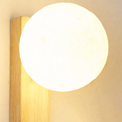 Contemporary Creative PE Rubberwood Cylinder Square Globe LED Wall Sconce Lamp For Bedroom & Living Room