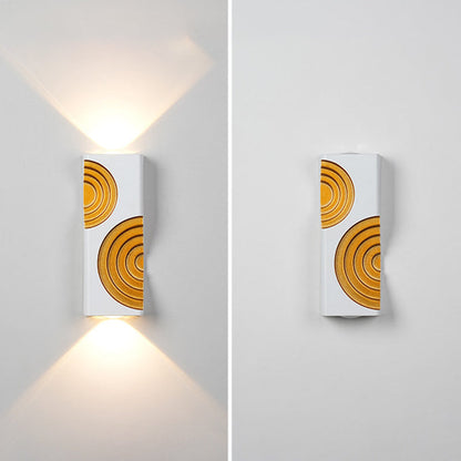 Modern Minimalist PC Aluminum Textured Rectangle LED Wall Sconce Lamp For Outdoor