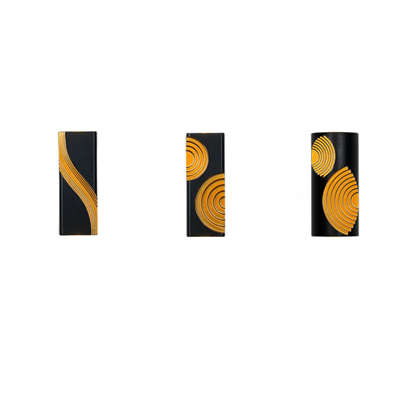 Modern Minimalist PC Aluminum Textured Rectangle LED Wall Sconce Lamp For Outdoor