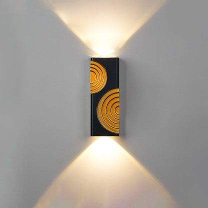 Modern Minimalist PC Aluminum Textured Rectangle LED Wall Sconce Lamp For Outdoor