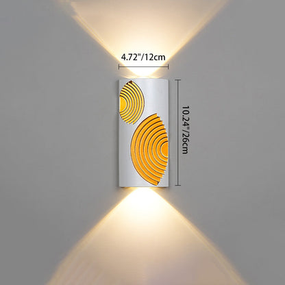 Modern Minimalist PC Aluminum Textured Rectangle LED Wall Sconce Lamp For Outdoor