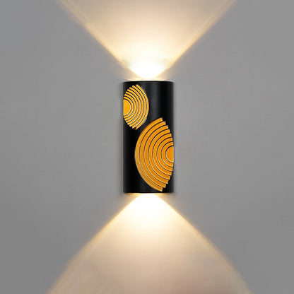 Modern Minimalist PC Aluminum Textured Rectangle LED Wall Sconce Lamp For Outdoor