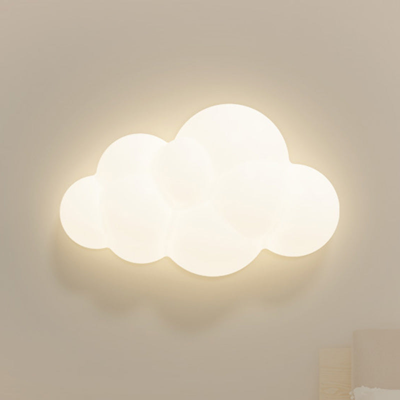 Contemporary Creative PE Iron Cloud-Shaped LED Wall Sconce Lamp For Bedroom & Living Room