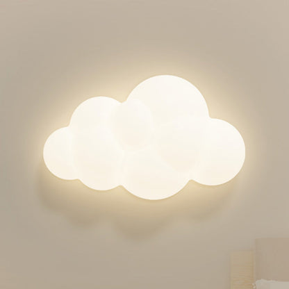 Contemporary Creative PE Iron Cloud-Shaped LED Wall Sconce Lamp For Bedroom & Living Room