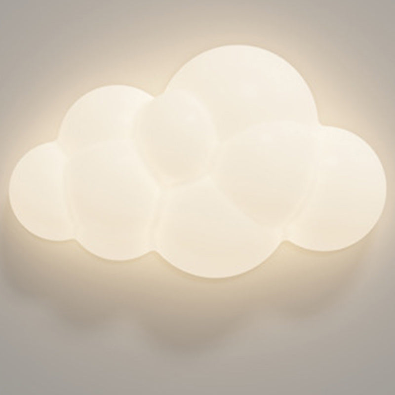 Contemporary Creative PE Iron Cloud-Shaped LED Wall Sconce Lamp For Bedroom & Living Room