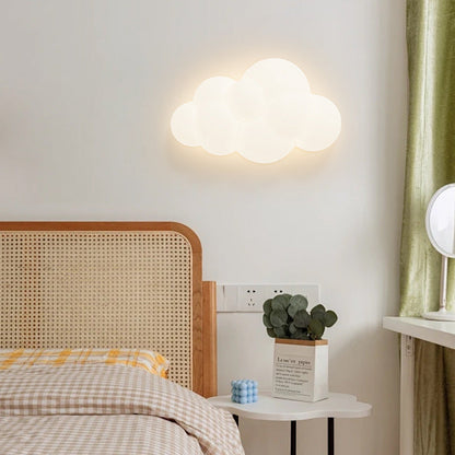 Contemporary Creative PE Iron Cloud-Shaped LED Wall Sconce Lamp For Bedroom & Living Room