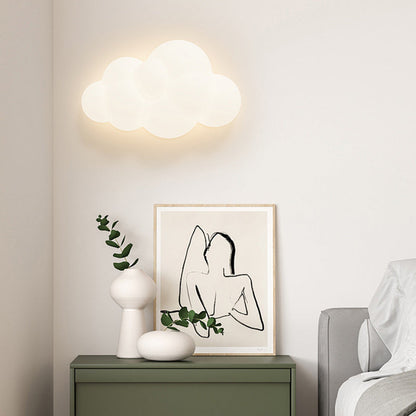 Contemporary Creative PE Iron Cloud-Shaped LED Wall Sconce Lamp For Bedroom & Living Room