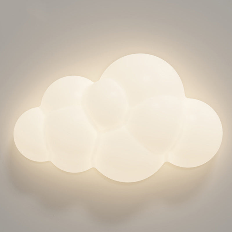 Contemporary Creative PE Iron Cloud-Shaped LED Wall Sconce Lamp For Bedroom & Living Room
