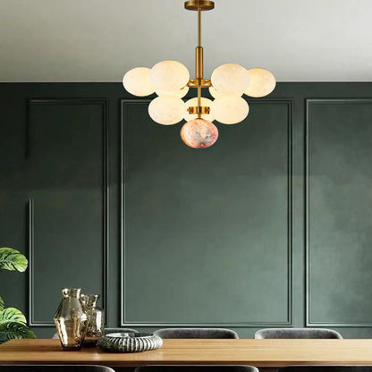Contemporary Scandinavian PLA Iron Planet Round 5/13-Light Chandelier For Bedroom & Living