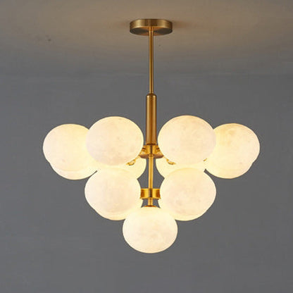 Contemporary Scandinavian PLA Iron Planet Round 5/13-Light Chandelier For Bedroom & Living
