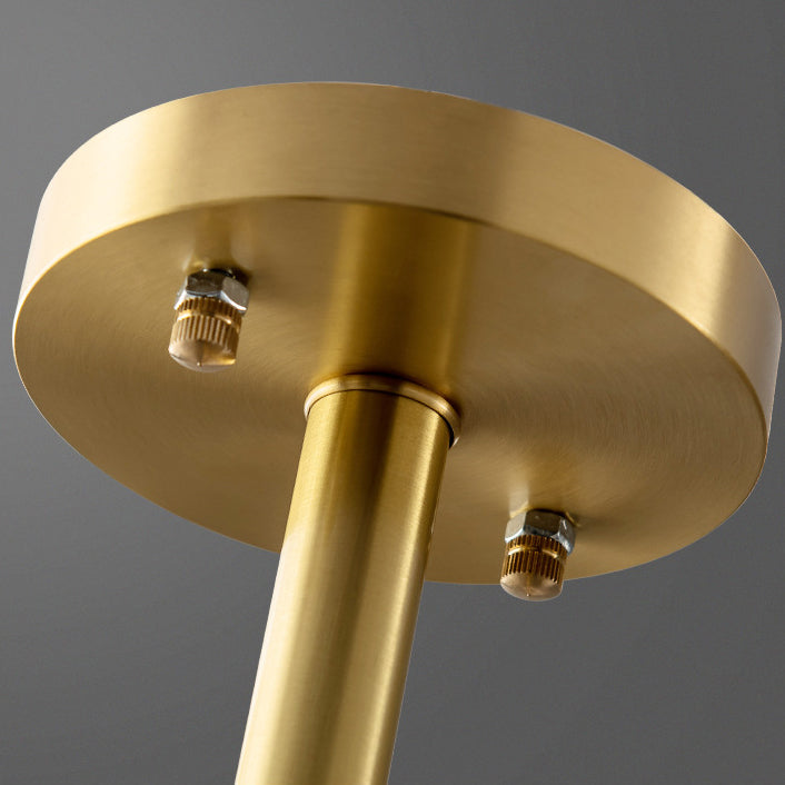 Contemporary Creative Brass Glass Round Branch 9/12-Light Chandelier For Bedroom & Living Room