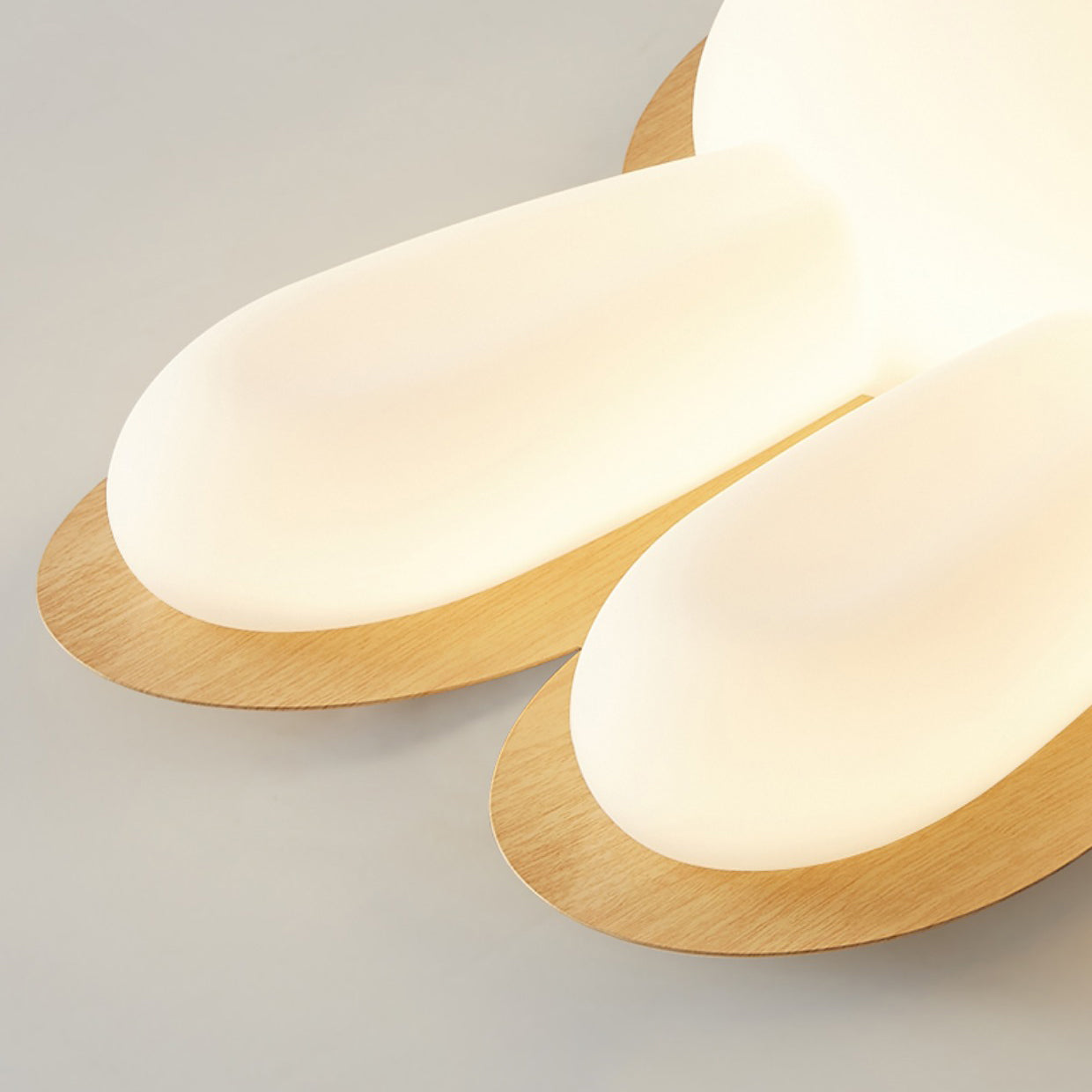 Modern Art Deco Kids PE Iron Rabbit Shape LED Flush Mount Ceiling Light For Bedroom