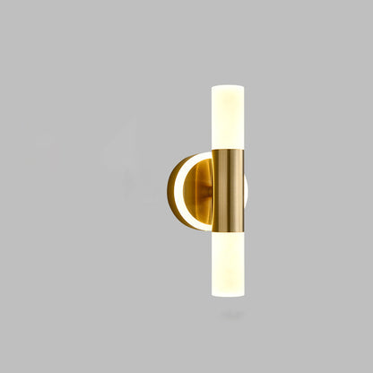 Modern Minimalist Acrylic & Iron Round Cylinder LED Wall Sconce Lamp For Bedroom & Living Room