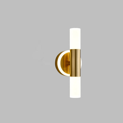 Modern Minimalist Acrylic & Iron Round Cylinder LED Wall Sconce Lamp For Bedroom & Living Room