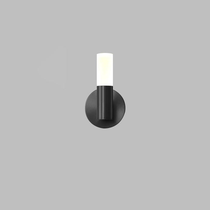 Modern Minimalist Acrylic & Iron Round Cylinder LED Wall Sconce Lamp For Bedroom & Living Room