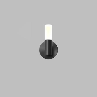 Modern Minimalist Acrylic & Iron Round Cylinder LED Wall Sconce Lamp For Bedroom & Living Room