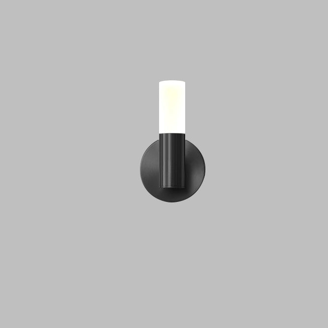 Modern Minimalist Acrylic & Iron Round Cylinder LED Wall Sconce Lamp For Bedroom & Living Room