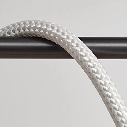 Contemporary Creative Braided Silicone Copper Curved Linear LED Chandelier Island Light For Dining Room