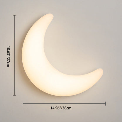 Modern Minimalist Acrylic Brass Crescent-Shaped LED Wall Sconce Lamp For Bedroom