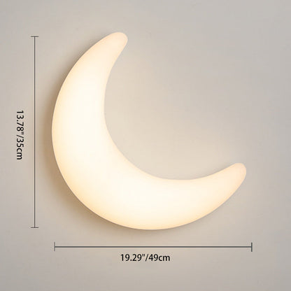 Modern Minimalist Acrylic Brass Crescent-Shaped LED Wall Sconce Lamp For Bedroom