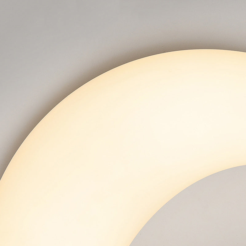 Modern Minimalist Acrylic Brass Crescent-Shaped LED Wall Sconce Lamp For Bedroom