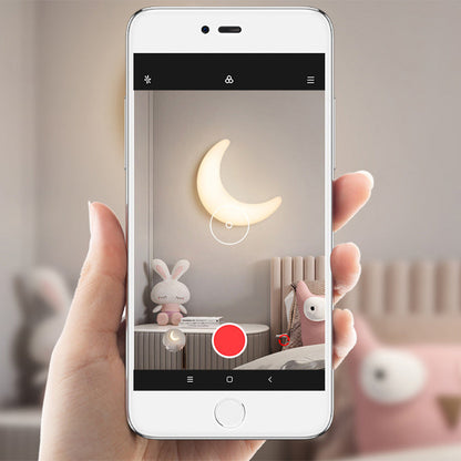 Modern Minimalist Acrylic Brass Crescent-Shaped LED Wall Sconce Lamp For Bedroom