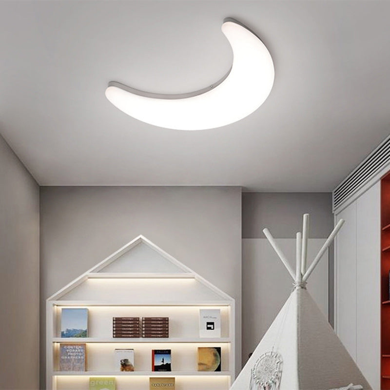 Modern Minimalist Acrylic Brass Crescent-Shaped LED Wall Sconce Lamp For Bedroom