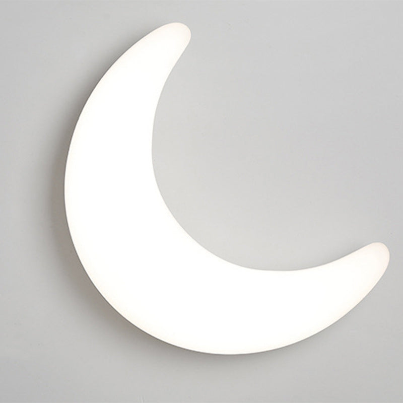 Modern Minimalist Acrylic Brass Crescent-Shaped LED Wall Sconce Lamp For Bedroom