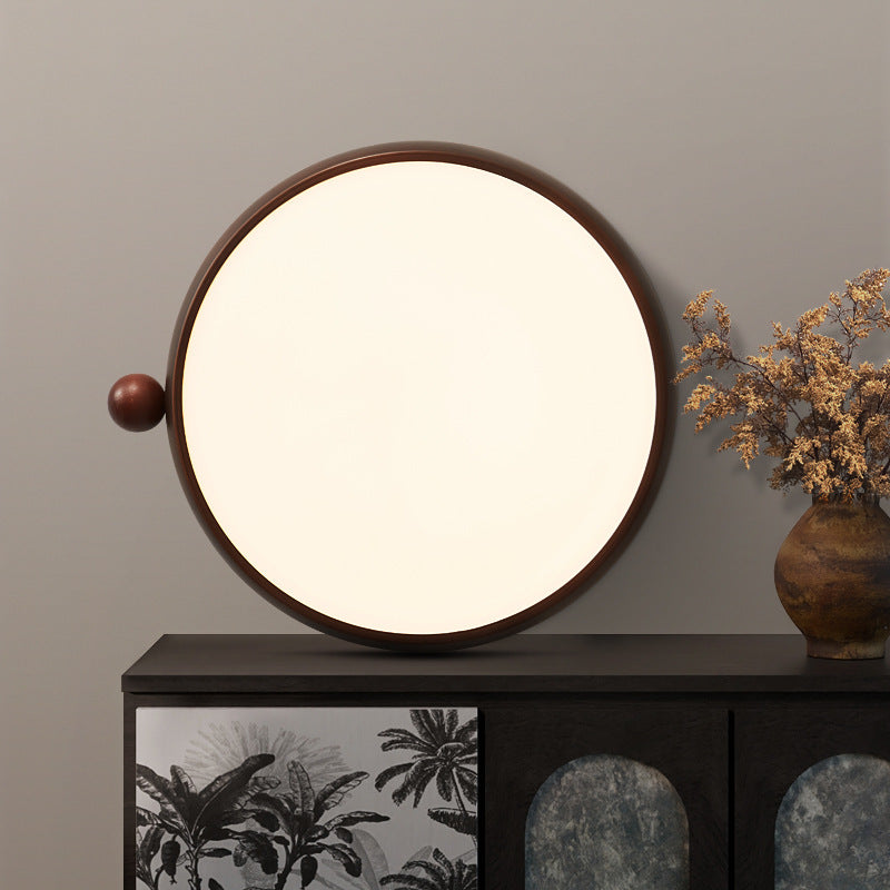 Traditional Chinese Acrylic Iron Globe-Shaped Round LED Flush Mount Ceiling Light For Bedroom