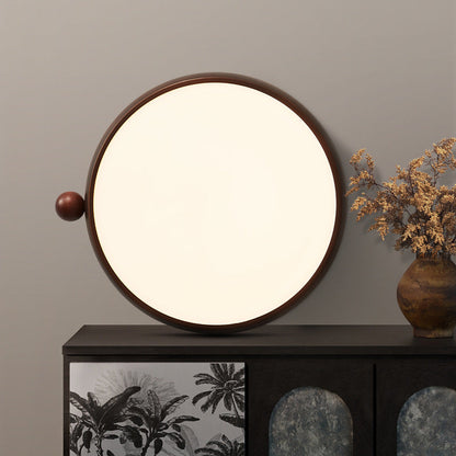 Traditional Chinese Acrylic Iron Globe-Shaped Round LED Flush Mount Ceiling Light For Bedroom