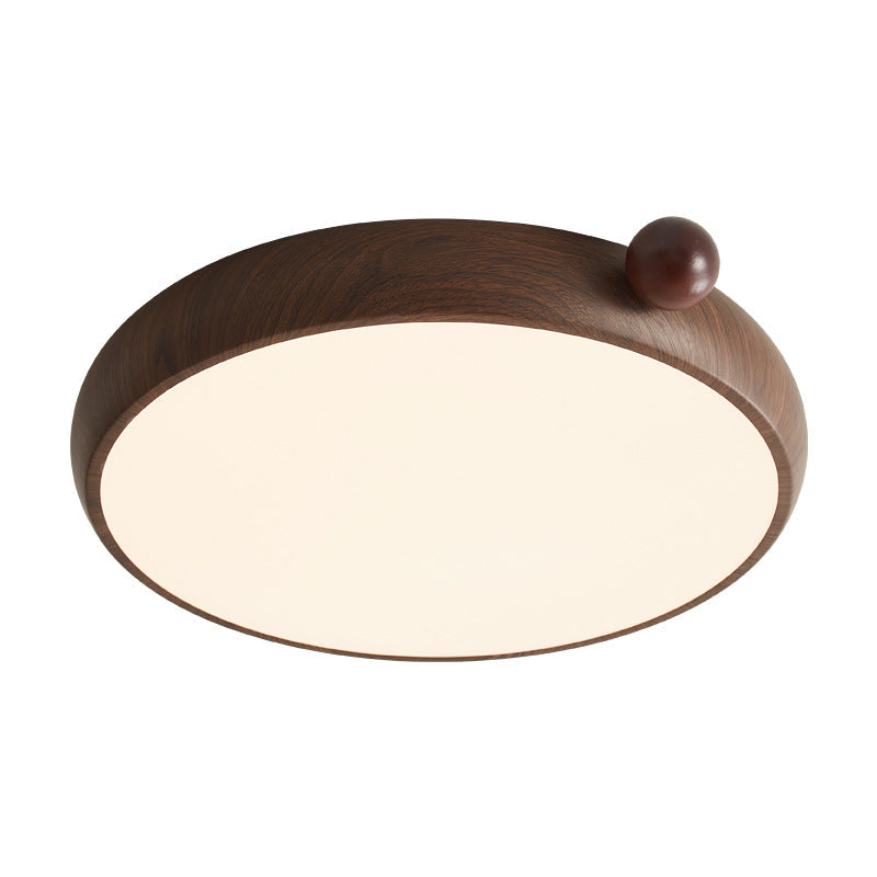 Traditional Chinese Acrylic Iron Globe-Shaped Round LED Flush Mount Ceiling Light For Bedroom
