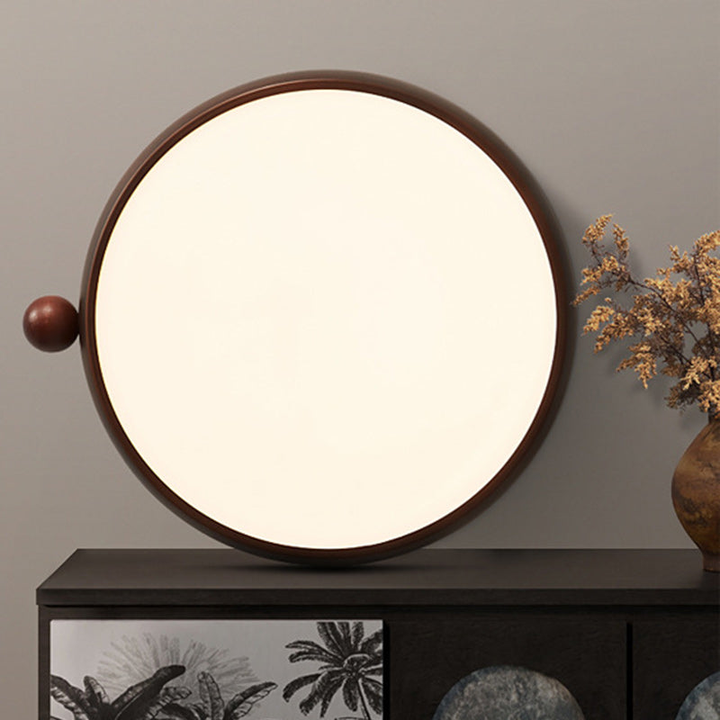 Traditional Chinese Acrylic Iron Globe-Shaped Round LED Flush Mount Ceiling Light For Bedroom
