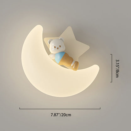 Modern Art Deco PE Iron Crescent LED Wall Sconce Lamp For Bedroom