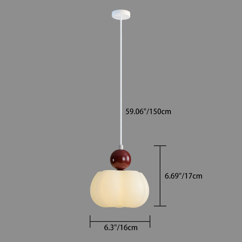 Contemporary Creative PE Rubber Wood Iron Cotton Cloud Round 1-Light Pendant Light For Bedroom
