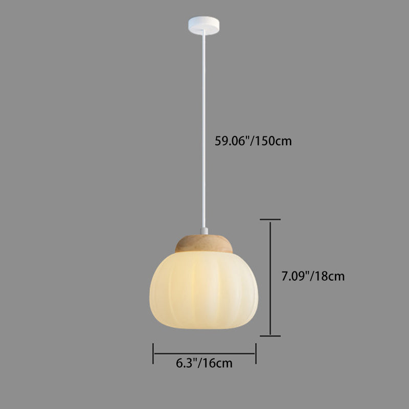 Contemporary Creative PE Rubber Wood Iron Cotton Cloud Round 1-Light Pendant Light For Bedroom