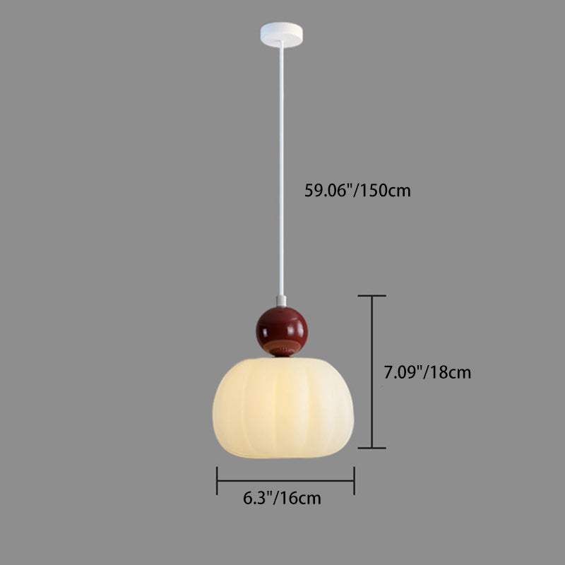 Contemporary Creative PE Rubber Wood Iron Cotton Cloud Round 1-Light Pendant Light For Bedroom